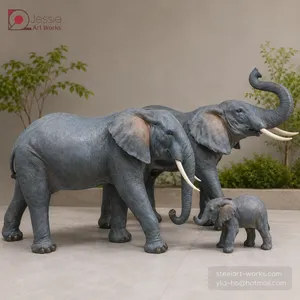 Life Size Elephant Sculpture for Park and Garden Display thumbnail-3