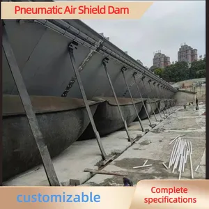 River Retaining Dam, Reservoir Air Cushion Dam, Landscape Water-filled Steel Wire Frame Integral Slope Rubber Dam thumbnail-4
