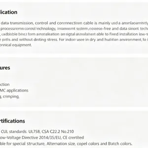 UL‑Certified Shielded Multi‑Core Signal Cable, UL2464(SP) American Standard Twisted‑Pair Shielded Data Transmission Cable thumbnail-2