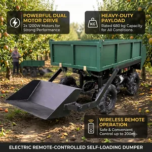 China Remote Control Dumper Transporter With Range Extender for Farm Orchard and Construction Material Transport thumbnail-1