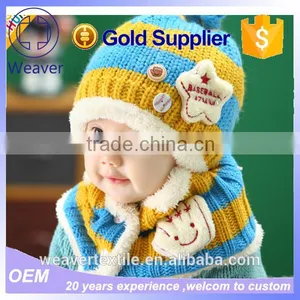 Wholesale Promotion High Quality Boy/girl Warm Beanie Christmas Gift Hat and Scarf Winter 3-48months Baby Knit Hat and Scarf thumbnail-2