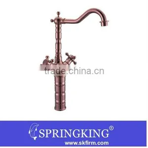 New Design Rose Gold Plated Chrome Bathroom Faucet Vanity Vessel Sink Basin thumbnail-1