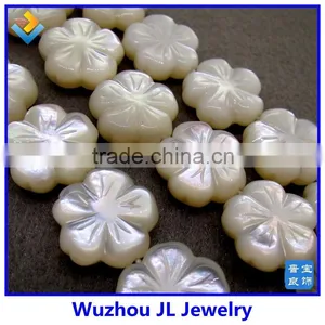 Trending Products River Shell Mother of Pearl Carved Flower for Unisex Gift! thumbnail-1