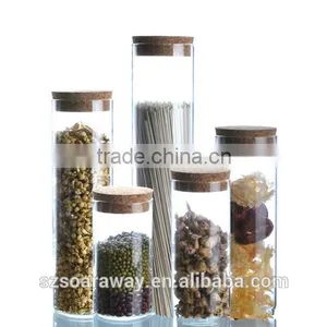 Home Decor Glass Jar Bean Glass Honey Storage Jars With Wooden Lids thumbnail-1