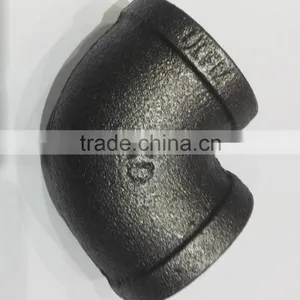 Black Malleable Cast Iron Pipe Fittings 90degree Pipe Fitting Elbow thumbnail-1