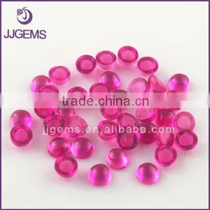 Hot Sale 5mm Loose Synthetic 3# Pink Ruby Cabochon thumbnail-1