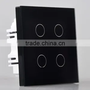 2015 Hot Wall Tact Switch , Electrical Smart Switch , 4 Gang 1 Way Remote Touch Switch Quality Choice thumbnail-1