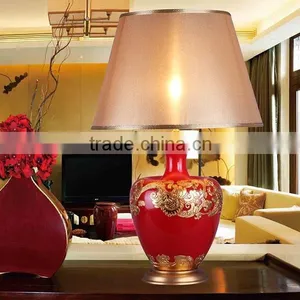 China Ceramic Table Lamp in Red thumbnail-6