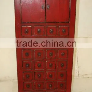 Red Medical Drawers Cabinet thumbnail-1