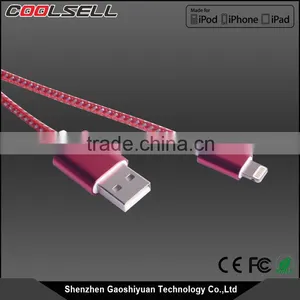 Original High Quality Mfi Custom Logo Colorful Nylon Braide USB Data Cable for Iphone 5 Mfi Charger Cable Mfi Certified thumbnail-4
