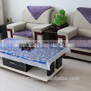 Gold Coatedand Printed Transparent Pvc Tablecloth thumbnail-1