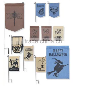 Personalized Monogram Hallowmas Burlap Blank Garden Decoration Flag thumbnail-1