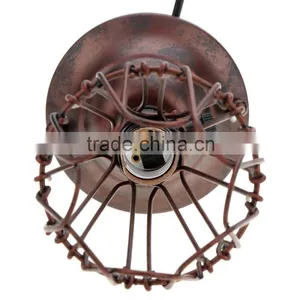 Vintage Retro Pendant Lights LED Lamp Metal Cube Cage Lampshade Lighting Hanging Light Fiture With LED E27 Bulb thumbnail-6