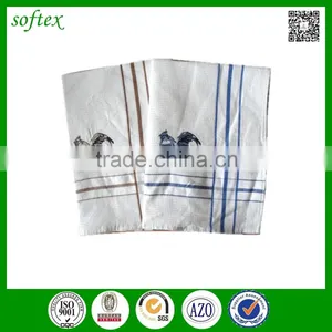 China Manufacturer Cheap Waffle Weave Cock Embroidered Kitchen Tea Towels thumbnail-1