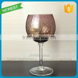 Newest Colorful Goblet Wine Glass Wholesale Thick Bottom Glass Wine Cup Support OEM Glass Cup thumbnail-2