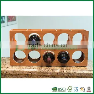 2015 New Design Promotional Wine Shelf High Quality Bamboo thumbnail-3