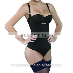 Seamless Firm Control Shapewear Open Bust Bodysuit Body Shaper Black Quality Choice thumbnail-1