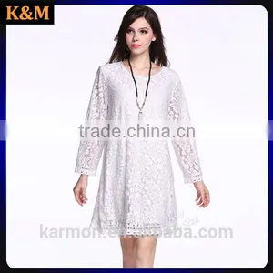 Any Size Delicate Lace Loose Dress Casual Dress Plus Size Dress thumbnail-1