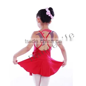 C2123 Ballet Dance Girls Camisole Leotards With Skirt thumbnail-4