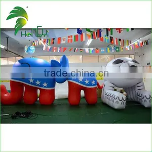 Customized PVC Mascot Inflatable Cartoon Model , Giant Inflatable Elephant thumbnail-4