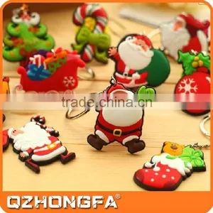 Christmas PVC Custom Keychain, Rubber Keychain Wholesale thumbnail-3