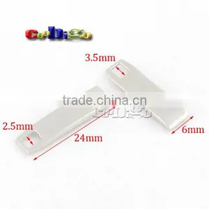 24*6mm Metal Zipper Pull Tap Zinc Alloy Nickle Plated For DIY Zipper Sliders #FLQ159-S thumbnail-1