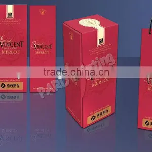 Eco-friendly Red Paperboard Wine Box thumbnail-1