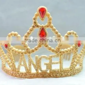 9cm Highx12cm Diameter Metallic Plastic Tiaras Angel Tiaras and Crowns thumbnail-1