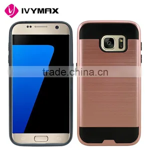 IVYMAX Top Quality Hybrid Metallic Rubberized Hard Cover Phone Case for Samsung Galaxy s7 thumbnail-4