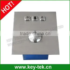 IP65 Vandal Resistant 38mm Wired Kiosk Stainless Steel Trackball Mouse thumbnail-1