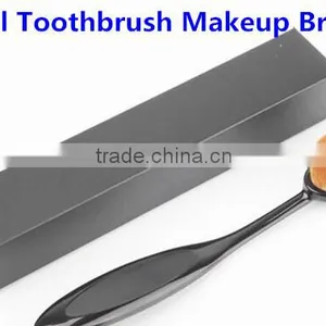 Hot Sale Oval Cosmetic Makeup Face Cream Powder Blush Makeup Tool Powder Blusher Toothbrush Foundation Brush thumbnail-1