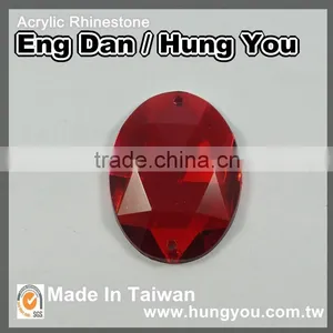 Machine Cut Oval Shape Sew On Acrylic Rhinestones thumbnail-3