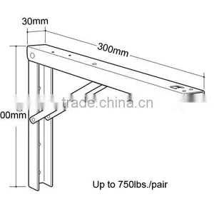 Folding Shelf Bracket,Heavy-duty Storage and Work Surface Applications thumbnail-6