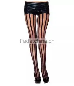 Sheer Striped Pantyhose thumbnail-1
