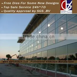 Aluminium Curtain Wall Profile With Invisible Frame thumbnail-1