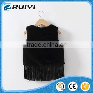 Soft Black Faux Fur Vest,girls Faux Fur Vests Black thumbnail-3