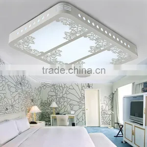 Wooden Modern LED Ceiling Lights 32W Living-room Suede Ceiling Lamps thumbnail-2