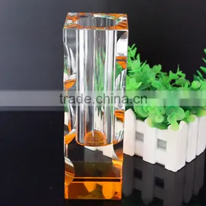 2015 Transparent Yellow Glass Flower Vase on Sale thumbnail-2
