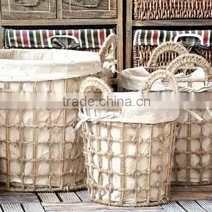 8 Hand Woven - Pastoral Style - Straw - Dirty Laundry Basket - Storage Basket - Storage Basket Basket thumbnail-5