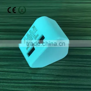 CE RoHS Approved UK Plug Dual USB Charger For Phone thumbnail-5
