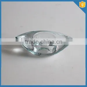 Small Boat Shape Spray Color Crystal Glass Candle Holder Tealight Holder thumbnail-5