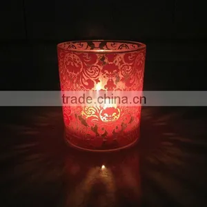 Print Pattern Glass Candle Cup thumbnail-1