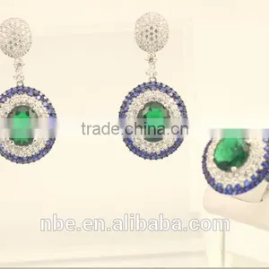2014 Fashion Jewelry Set With Emerald or Tourmaline Stone thumbnail-1