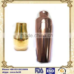 Stainless Steel Traditional Cocktail Drink Bottle, Copper Plating, Including Vibrating Screen and Cap ZD20160323 S825 thumbnail-1