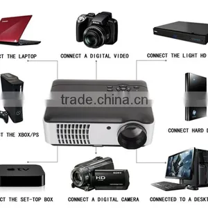 2800 Lumens 1080p Support Lcd Projector, Led Projector for pc Mobile Phone Dvd Speaker thumbnail-4