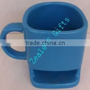 Coffee Mug With Cookie Holder, Ceramic Biscuit Mug, Mug With the Cookie Space Coffee Mugs thumbnail-4