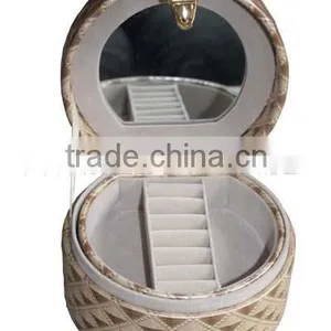 Cheap Price Wholesale Round Leather Jewelry Boxes Manufacturers China thumbnail-1