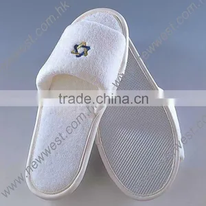 High Quality Terry Towel Vamp & Insole Closed Toe Disposable Indoor Hotel Slippers thumbnail-1