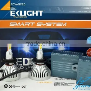 EK LIGHT Smart System New Hight Lumen H7 H4 LED Headlight Kit Canbus LUMILED Led Motor Headlight thumbnail-1