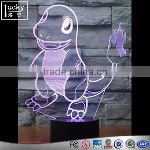 Colorful Pokemon Go Charmander 3D LED Night Light,3D Acrylic Lamp thumbnail-5